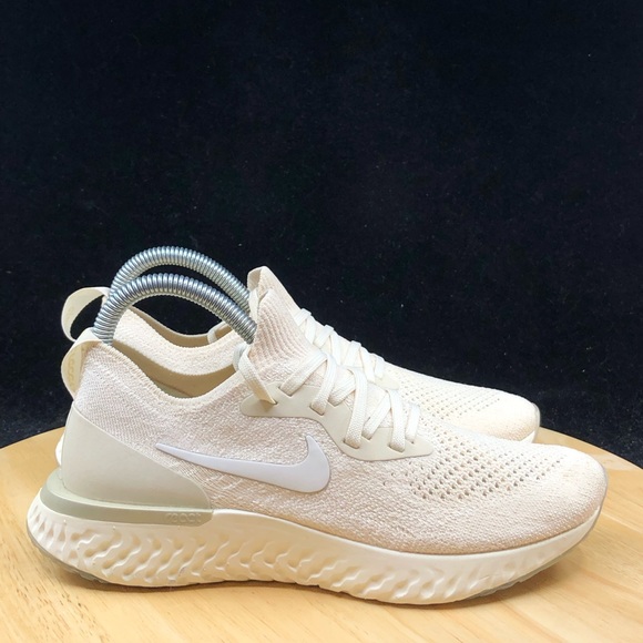 Nike Women's Epic React Flyknit Running Shoes Beige AQ0070-201 Size 6.5 US - Picture 5 of 10